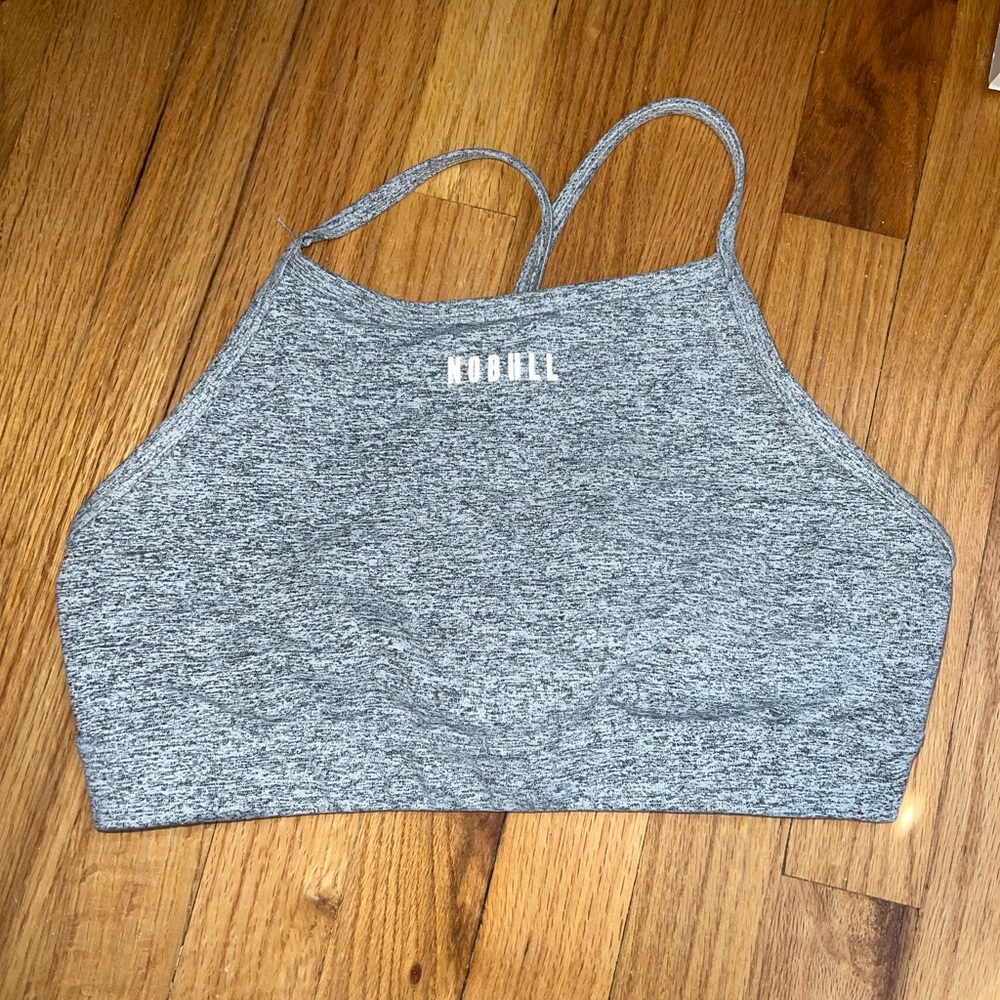 NOBULL sports bra size large heather grey